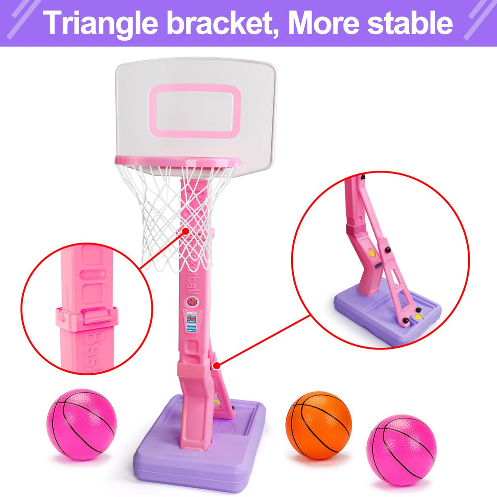 Qirptey base and stand system provides stable support during play.