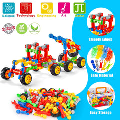 Qirptey instruction booklet guides kids through ideas and projects.