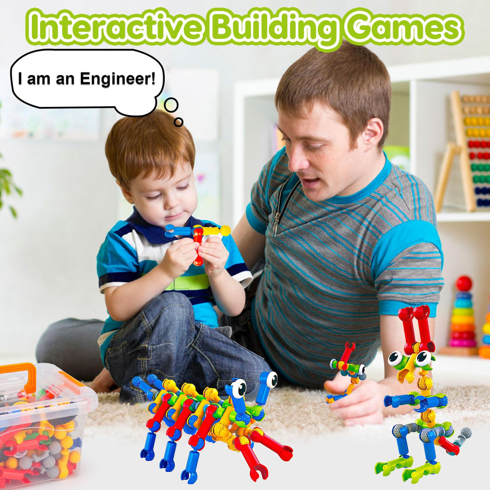 Qirptey colorful blocks set promotes color recognition and sorting practice