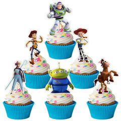Qitindasen Toy Inspired Story cupcake toppers elevate dessert visuals for a themed party.