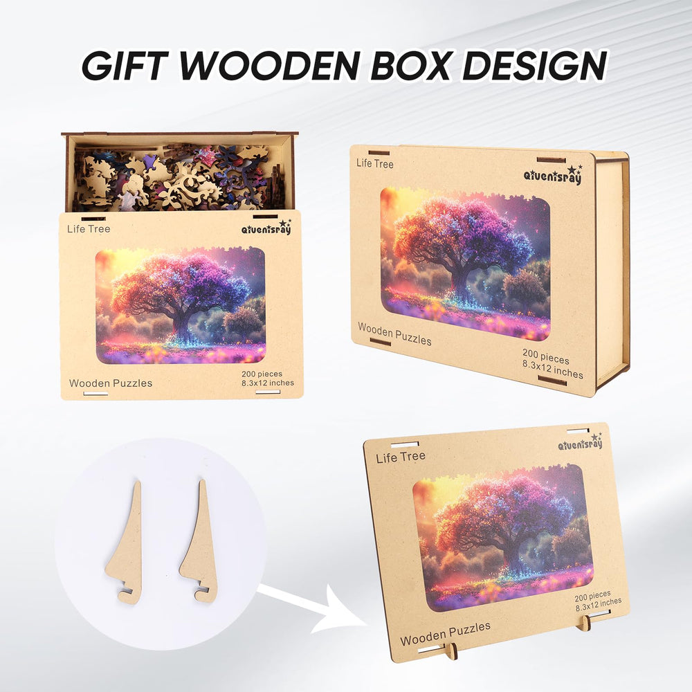 Qiuenisray vibrant colors on wood bring the scene to life.
