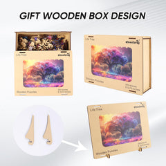 Qiuenisray vibrant colors on wood bring the scene to life.