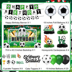 QIYANPAX soccer backdrop creates a vivid photo area