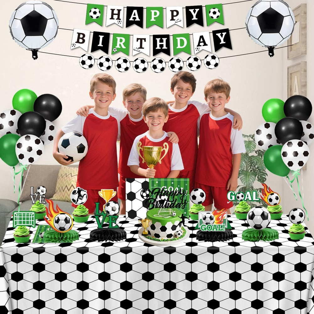 QIYANPAX soccer foil balloons add shine to the decor