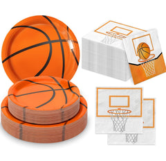 Qiyanpax basketball plates dinner 9in for sturdy, colorful game-day dining.