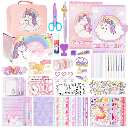 QIYVLOS DIY Journal Kit diaries pack for creative writing and memory keeping