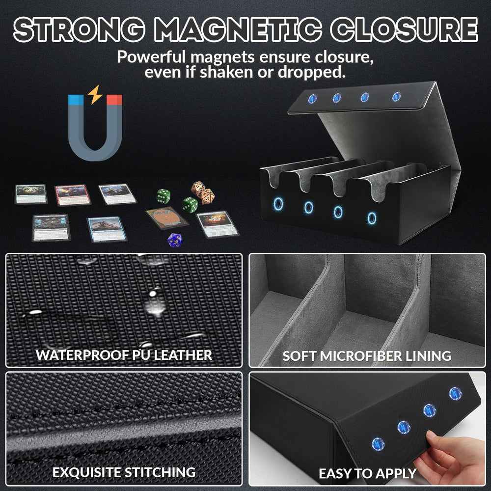 QLOUNI compact design provides stable storage with easy access to cards.