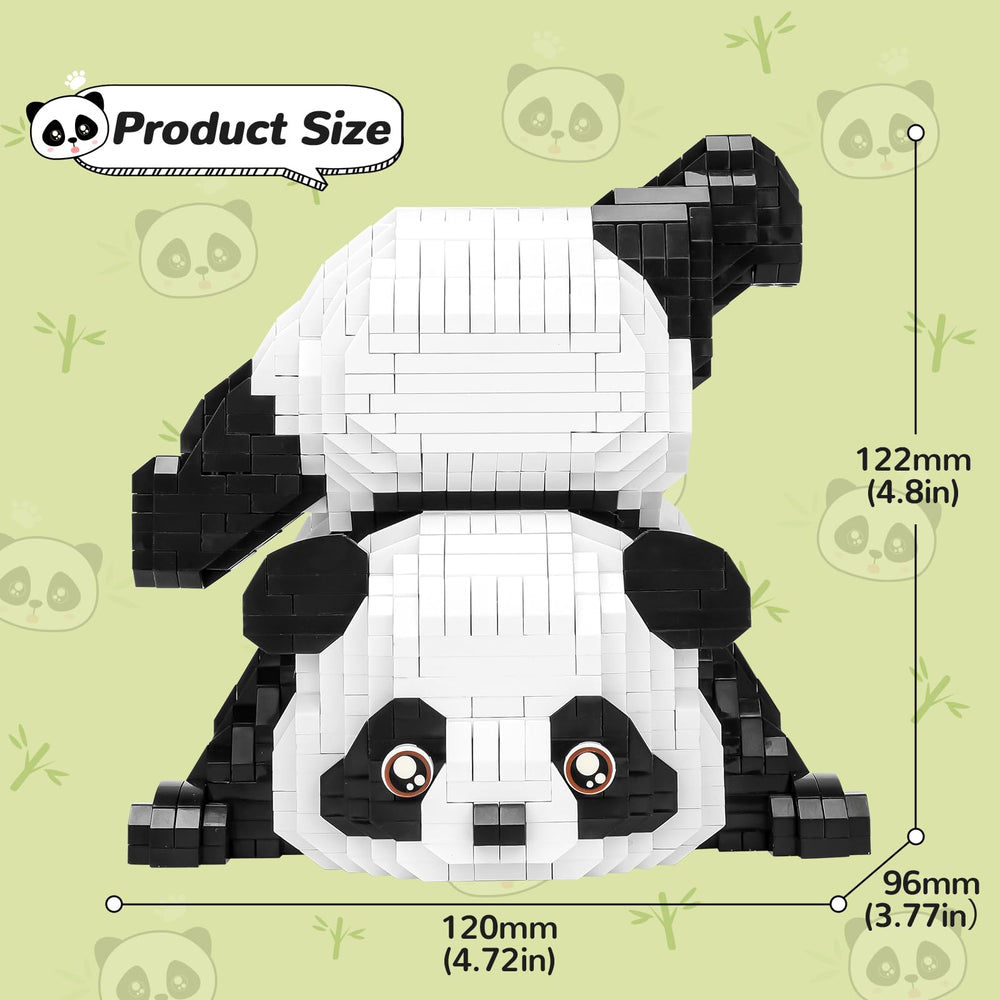 QLT Panda bricks with color guide for easy assembly.
