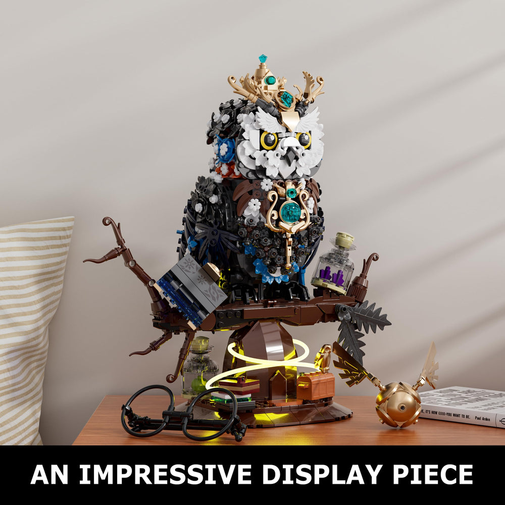 QLT QIAOLETONG owl detail with flowers adds charming collectible decor.