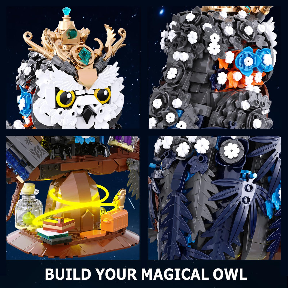 QLT QIAOLETONG owl features light-up elements for magical ambiance in any room.