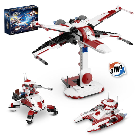 QLT QIAOLETONG 3in1 space fighter ready for quick builds and action play