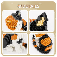 Instruction guide for QLT QIAOLETONG cat mini build blocks supports easy step-by-step assembly.