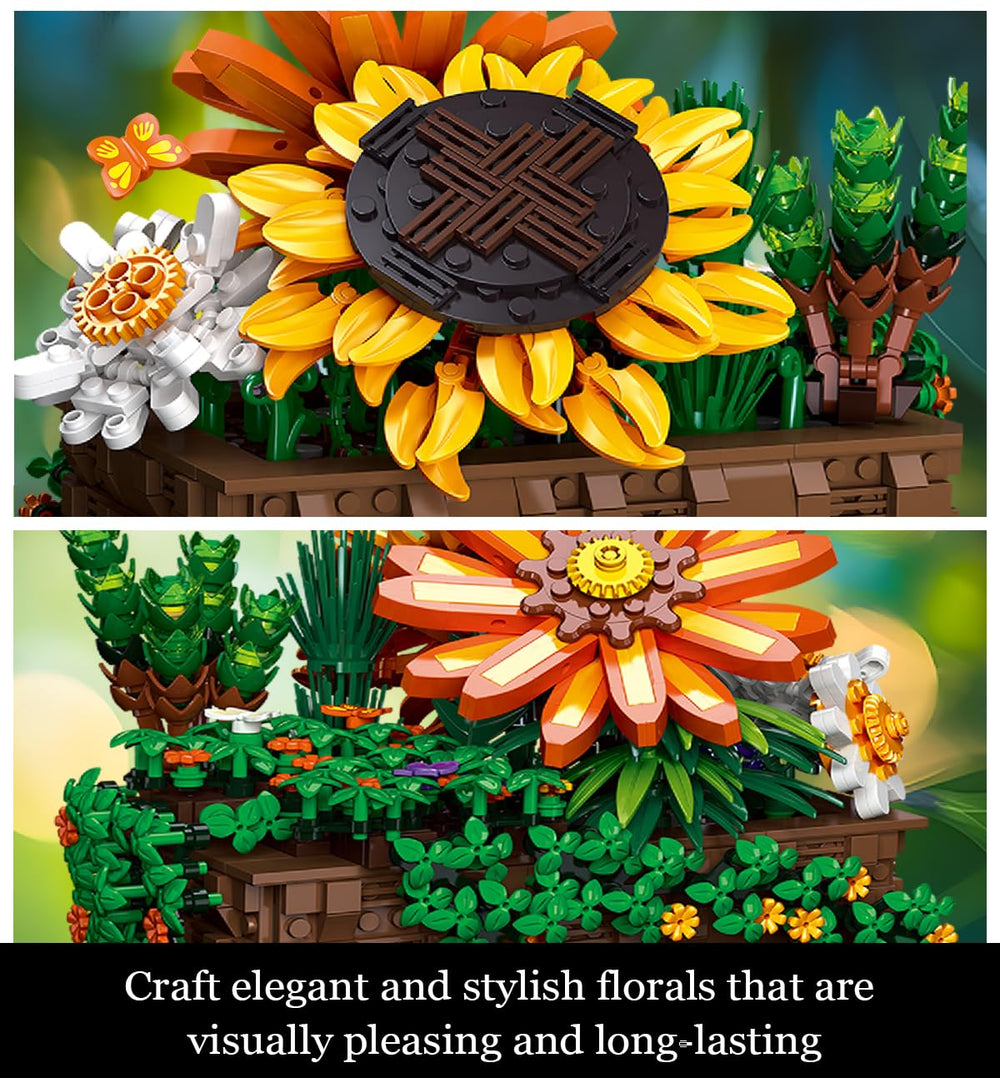 QLT QIAOLETONG colorful flowers detail with sunflowers and gerberas