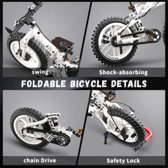 QLT QIAOLETONG mountain bike kit on desk shows compact design for display and play.