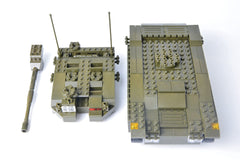 QLT QIAOLETONG Merkava tank top hatch opens for two figures.