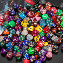 QMay acrylic polyhedral dice emphasize durability and smooth rolling.