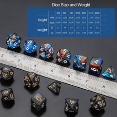 QMay DND Dice Set drawstring bag included for easy storage and transport.