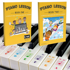 QMG Color Piano stickers show color-coded notes for quick learning and easier practice.