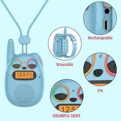 QNIGLO Walkie Talkies Kids 3 Miles Range suited for camping and hiking.