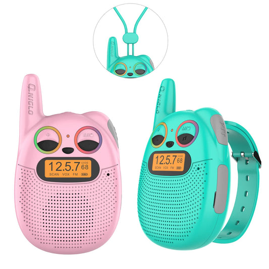 QNIGLO walkie talkies for kids rechargeable 2-pack ideal for outdoor adventures
