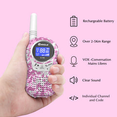 QNIGLO walkie talkies with VOX and private channels for smooth chats
