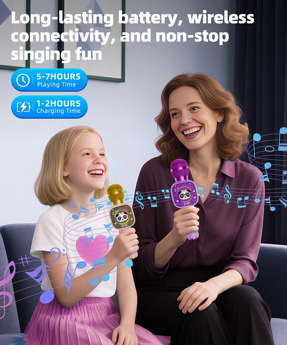 Qnxoat r karaoke mic delivers 5-7 hours of playtime