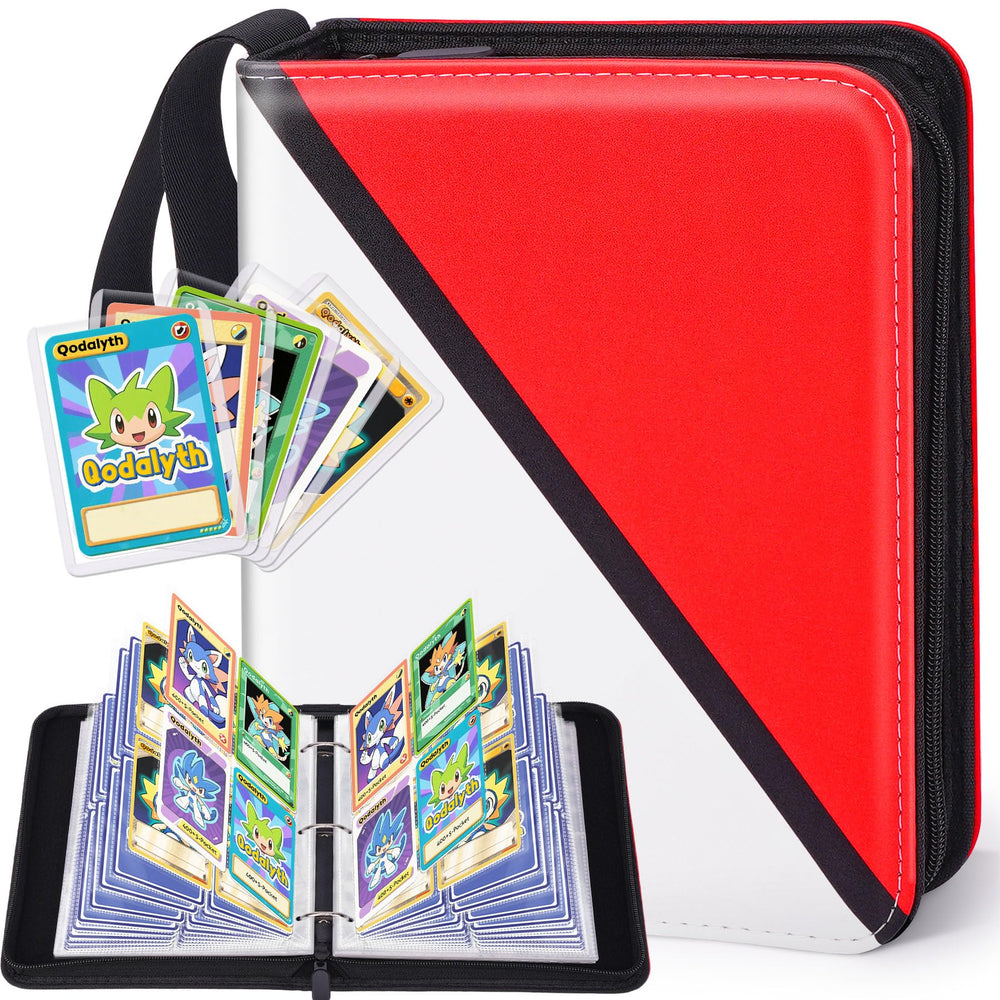 Qodalyth Card Binder 4-pocket zipper for secure, portable storage