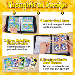 Qodalyth Card Binder 400-card capacity with double-sided pages