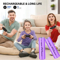 QOJH battery packaging highlights size and device compatibility.
