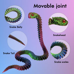 QOUXZ 3D-Printed Snake on a desk creates engaging focal point