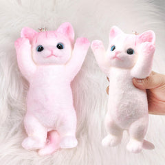 QOUXZ hand-painted cat squishy toy large for stress relief and focus