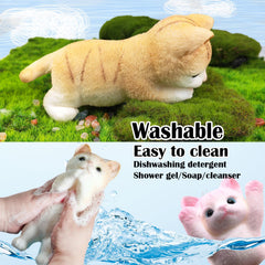 QOUXZ hand-painted cute cat design squishy for visual appeal and play