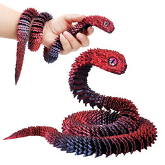 QOUXZ 30-inch articulated snake figure for dynamic desk decor