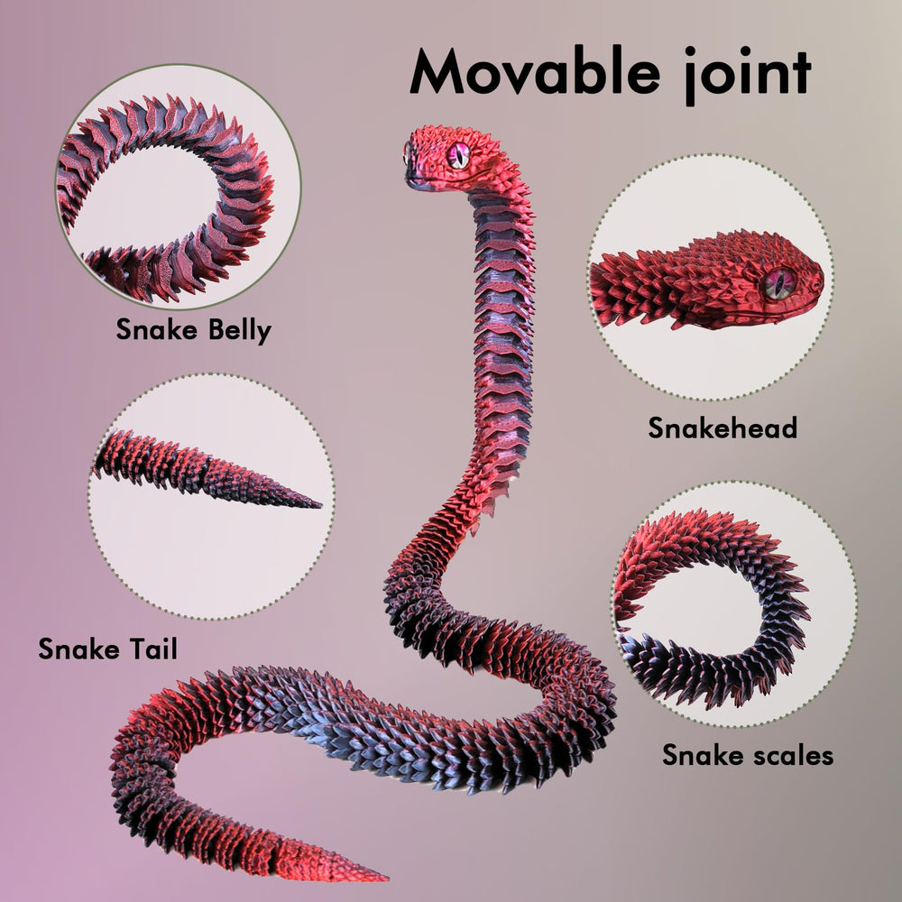 QOUXZ stress-relief fidget snake for focus and relaxation