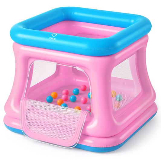 QPAU 3-in-1 bounce house exterior for indoor or outdoor play.