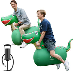 QPAU inflatable dinosaur head for imaginative play and big bounces