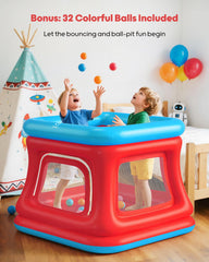 QPAU toddler trampoline setup — stable, age-appropriate bounce for active play.