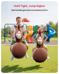 QPAU two-hoppers design encourages cooperative play and laughter