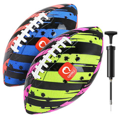 QPAU waterproof football ready for pool passes and splashy fun.