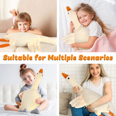 Qpewep soft cotton goose plush suitable for decor and play.