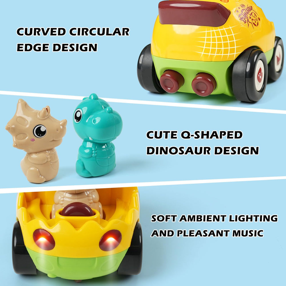 QPOU kid-friendly RC dinosaur with smooth edges for safe indoor fun.