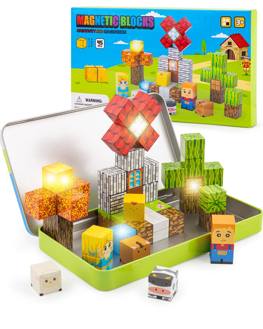 Qrooper forest-case stores magnetic blocks for easy travel and tidy storage.