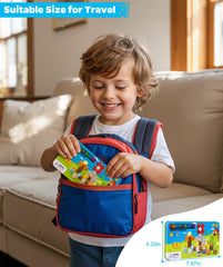 Colorful-creations with magnetic play promote creative thinking.