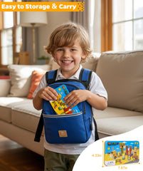 Children build with Qrooper magnetic blocks to create bold structures and ideas.