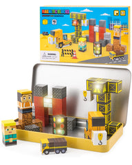 Qrooper magnetic blocks travel case keeps toys organized during trips.