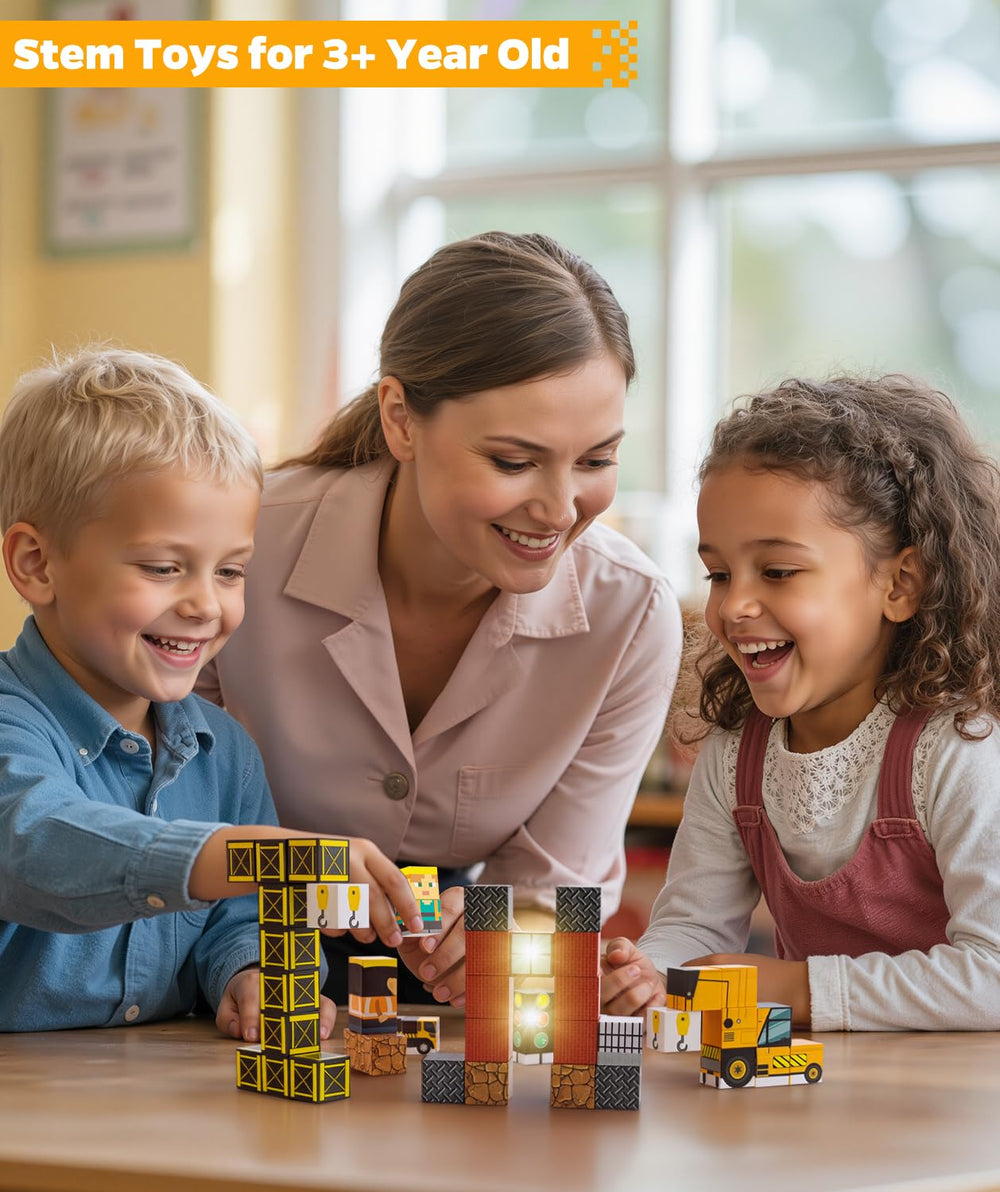 Qrooper screen-free STEM play boosts fine motor skills and problem solving.