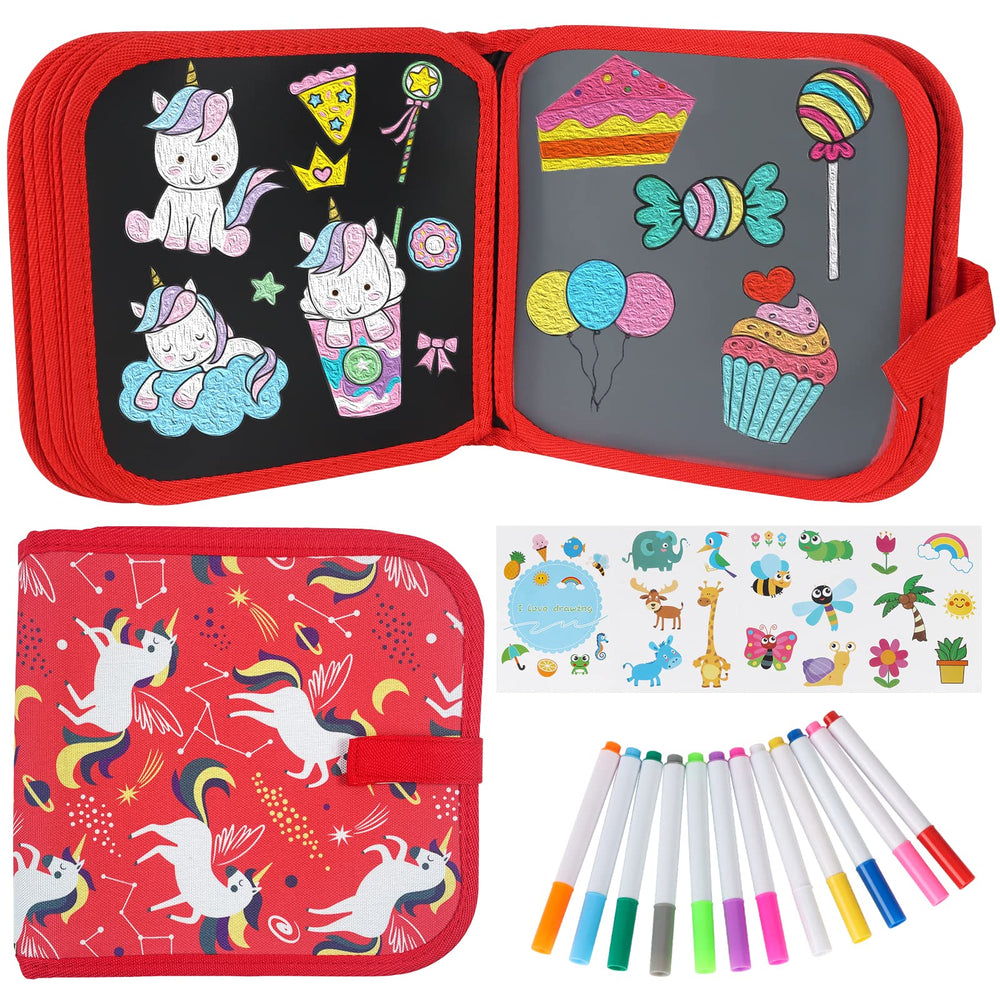 Qrytoi erasable doodle book with 14 pages offers reusable fun for kids.