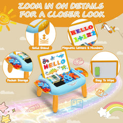 Qrytoi portable doodle board easel ideal for home or outdoor play.