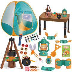 Qtioucp kids camping tent creates a cozy private base for imaginative play.