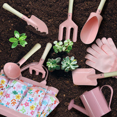 Qtioucp kids gardening gloves protect little hands during outdoor play.